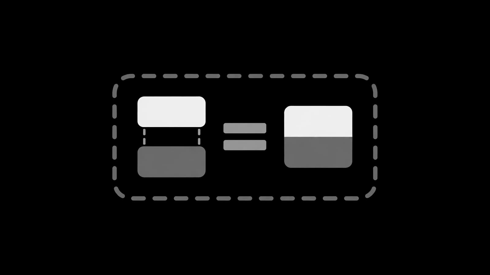 Two glyph boxes that look identical, the left one assembled from two separate pieces and the right one a single piece.